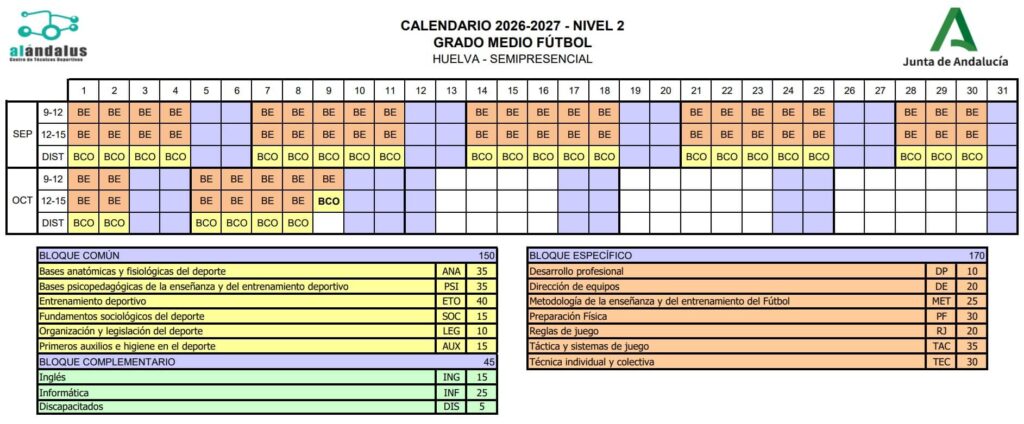 calendario nivel 2 fútbol al Ándalus huelva mañana 2026 2027