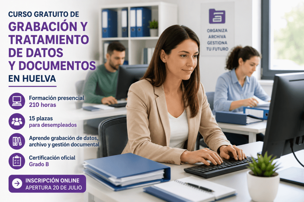 curso grabacion datos documentos huelva